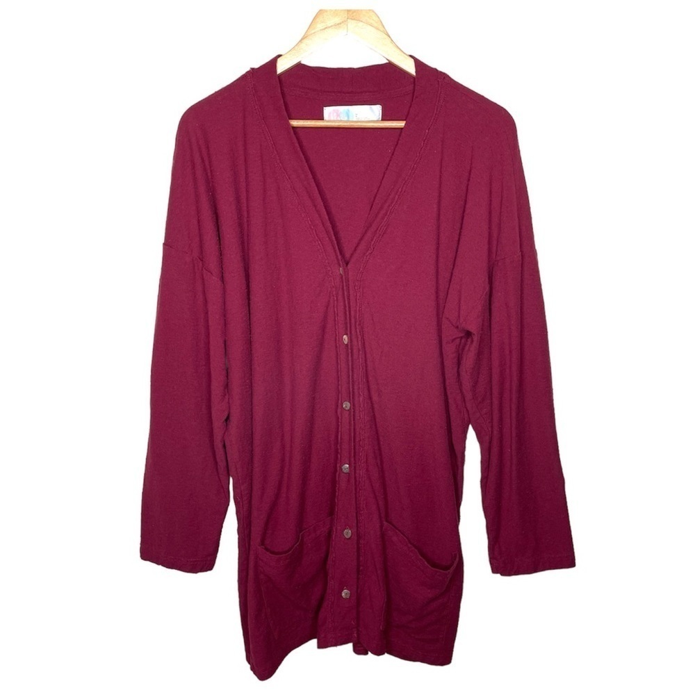 Free People‎ Beach Cotton Button Down Cardigan Large